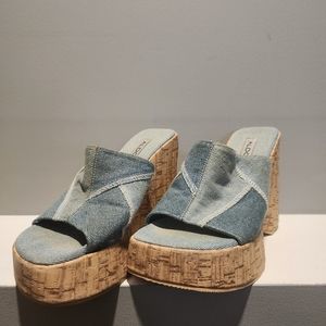 Vintage Aldo Denim Wedge Heels